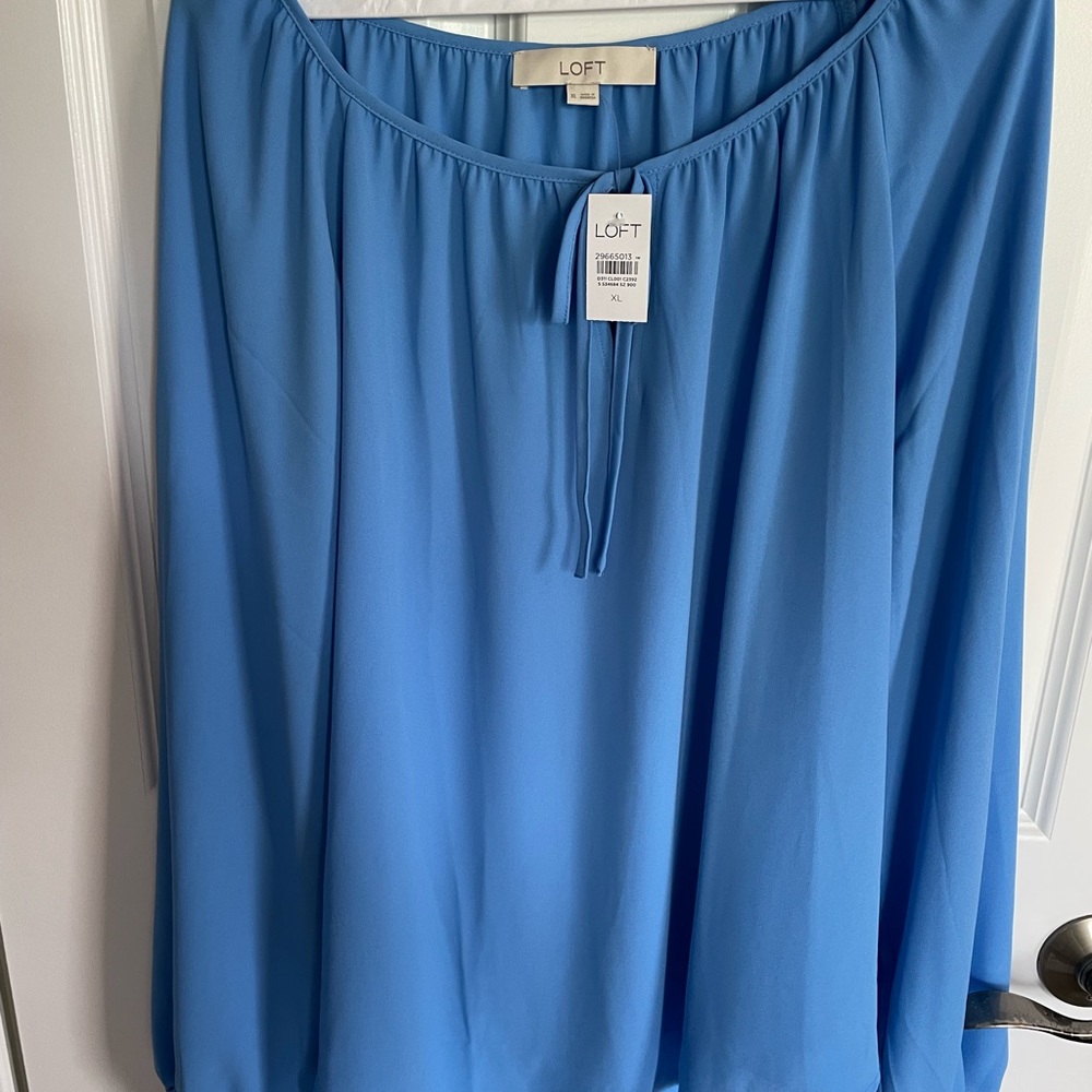 Loft cornflower blue blouse